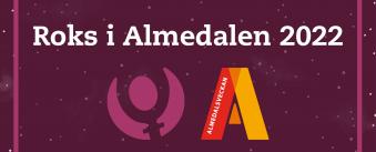 Stjärnhimmel och texten "Roks i Almedalen 2022" tillsammans med Roks och Almedalens logotyper.